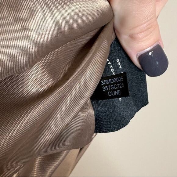 NWT Cole Haan Women's Single Breasted Hooded Trench Coat Nude Cream Size XS - Picture 5 of 6